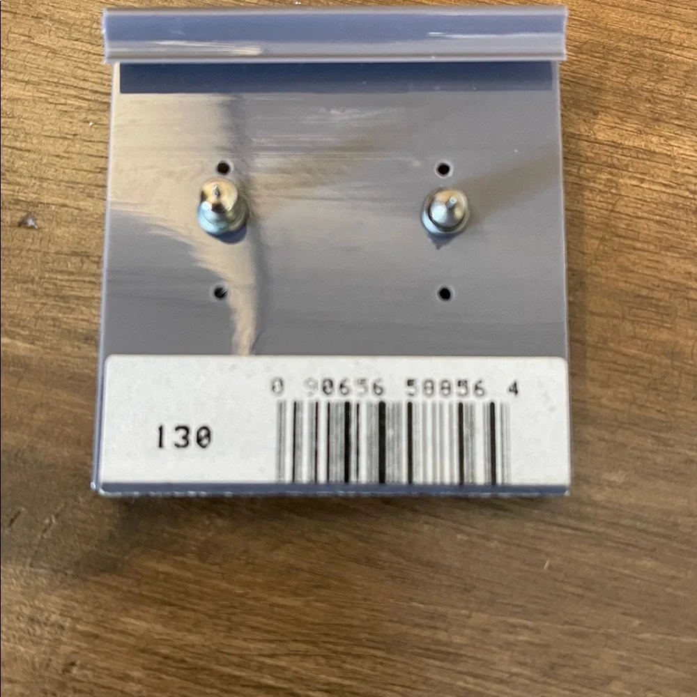 Trifari Y2K rhinestone drop earrings with silver ribbon detail